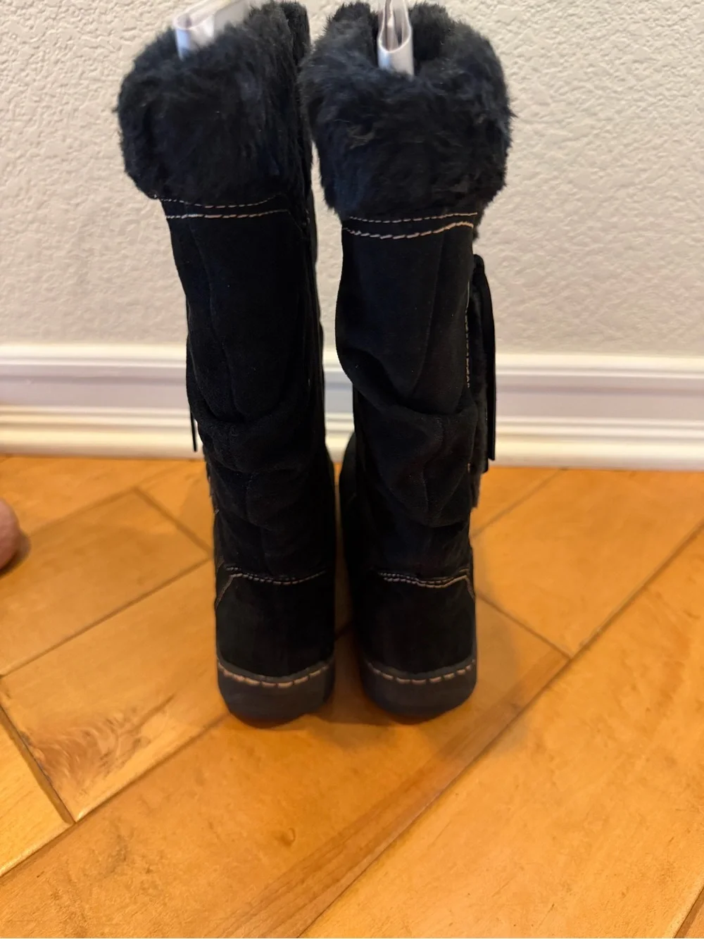 Sam Edelman WATERPROOF Black Faux-Fur Mid-Calf Winter Boots